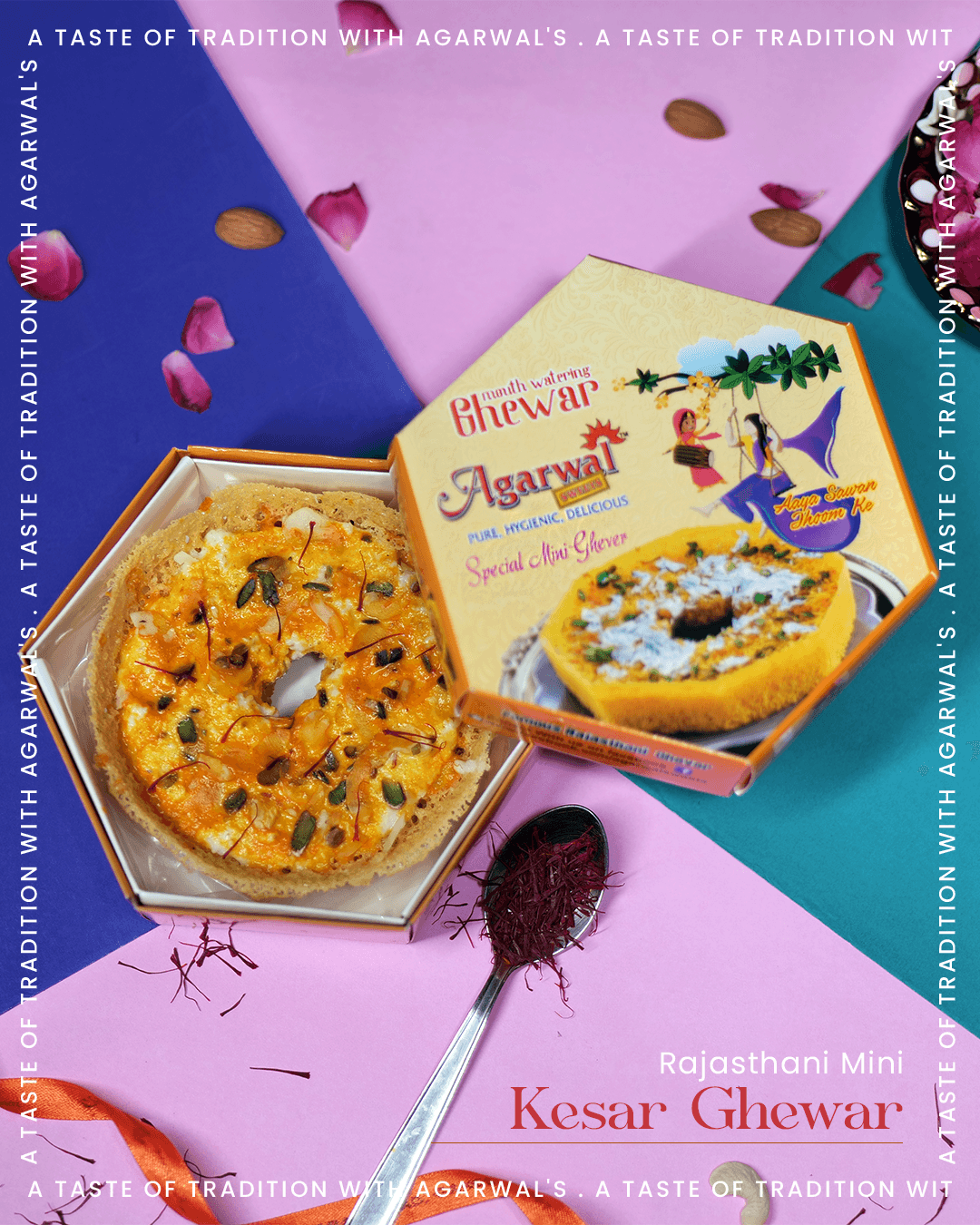 Mini Kesariya Ghewar